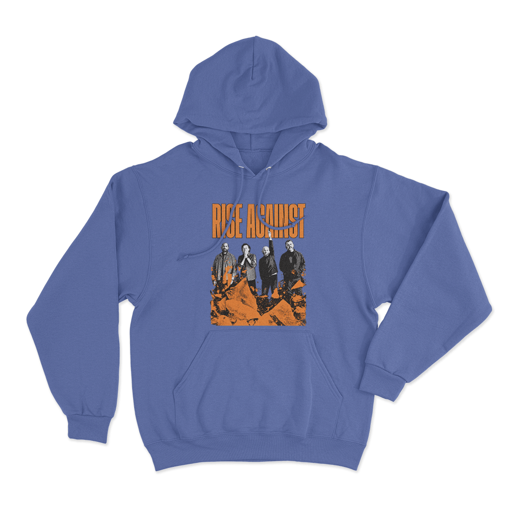 Rise Against Band Members Unisex Hoodie Blue Rise Against Band Members Unisex Hoodie Blue
