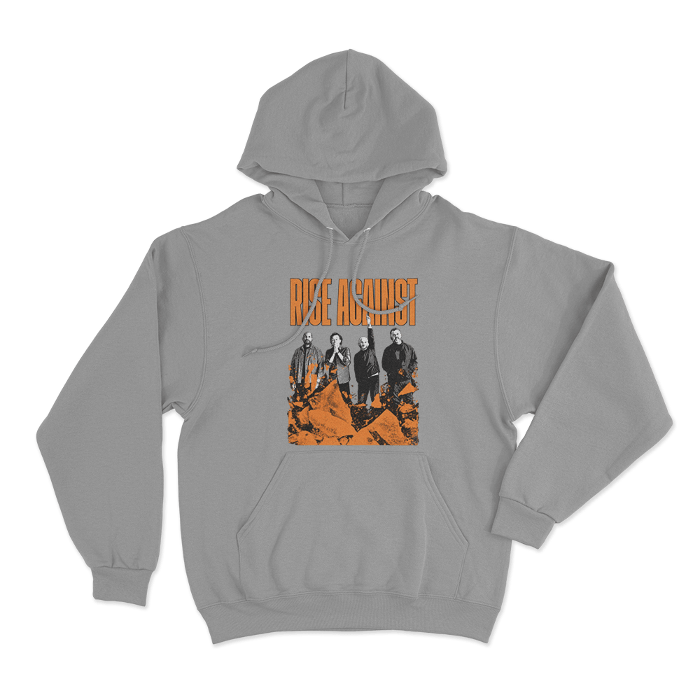 Rise Against Band Members Unisex Hoodie Grey Rise Against Band Members Unisex Hoodie Grey