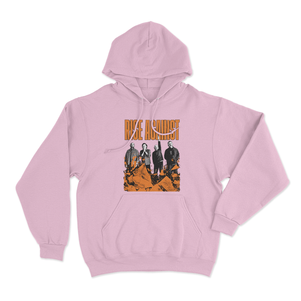 Rise Against Band Members Unisex Hoodie Pink Rise Against Band Members Unisex Hoodie Pink