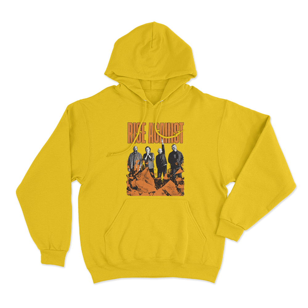 Rise Against Band Members Unisex Hoodie Yellow Rise Against Band Members Unisex Hoodie Yellow