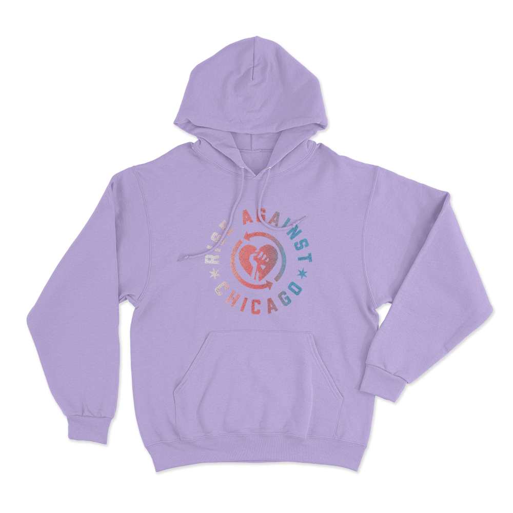 Rise Against Chicago Heartfist Unisex Hoodie Purple Rise Against Chicago Heartfist Unisex Hoodie Purple