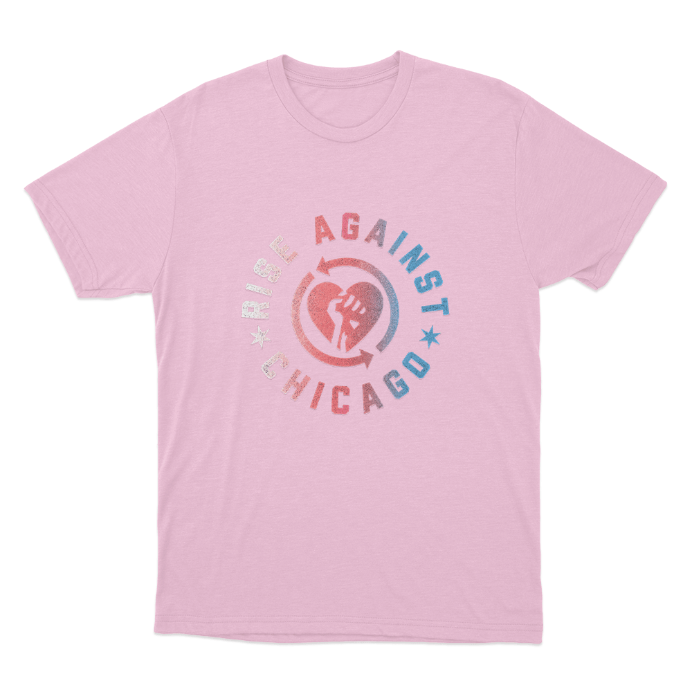 Rise Against Chicago Heartfist Unisex T Shirt Pink Rise Against Chicago Heartfist Unisex T Shirt Pink