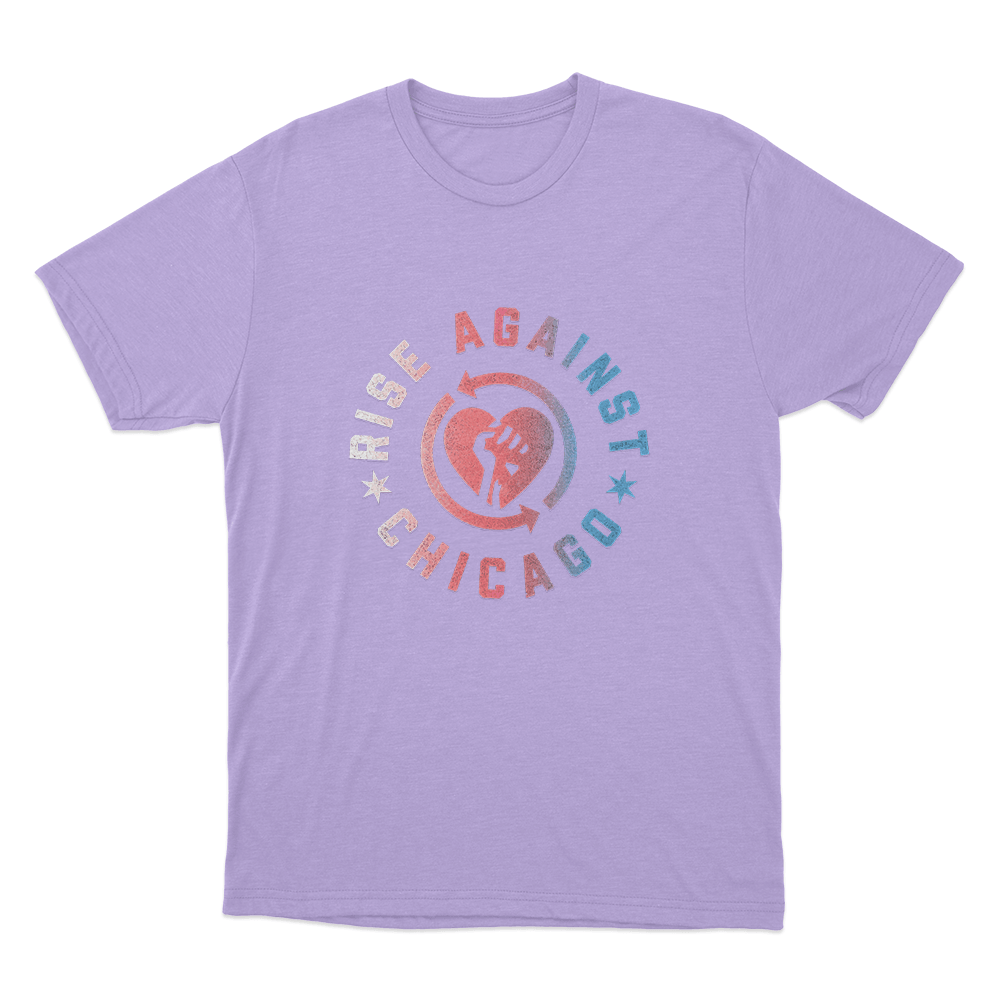 Rise Against Chicago Heartfist Unisex T Shirt Purple Rise Against Chicago Heartfist Unisex T Shirt Purple