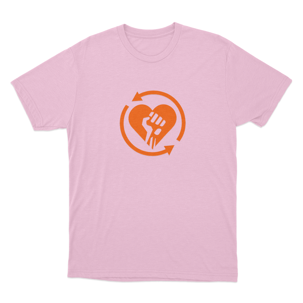 Rise Against Heartfist RA Unisex T Shirt Pink Rise Against Heartfist RA Unisex T Shirt Pink