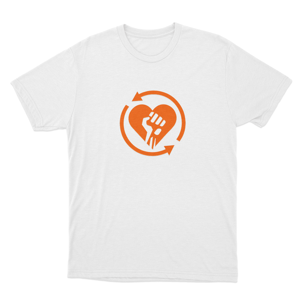 Rise Against Heartfist RA Unisex T Shirt White Rise Against Heartfist RA Unisex T Shirt White