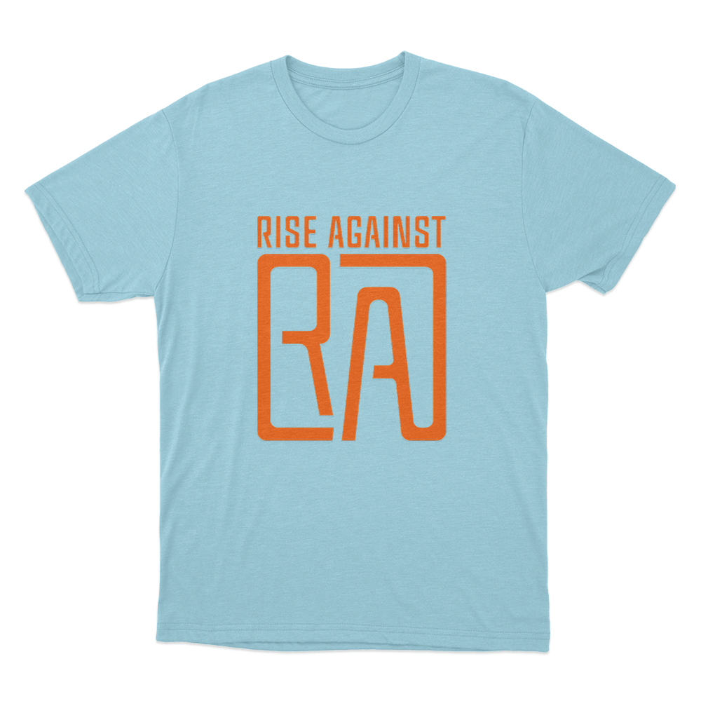 Rise Against RA Logo Unisex T Shirt Sky Blue Rise Against RA Logo Unisex T Shirt Sky Blue