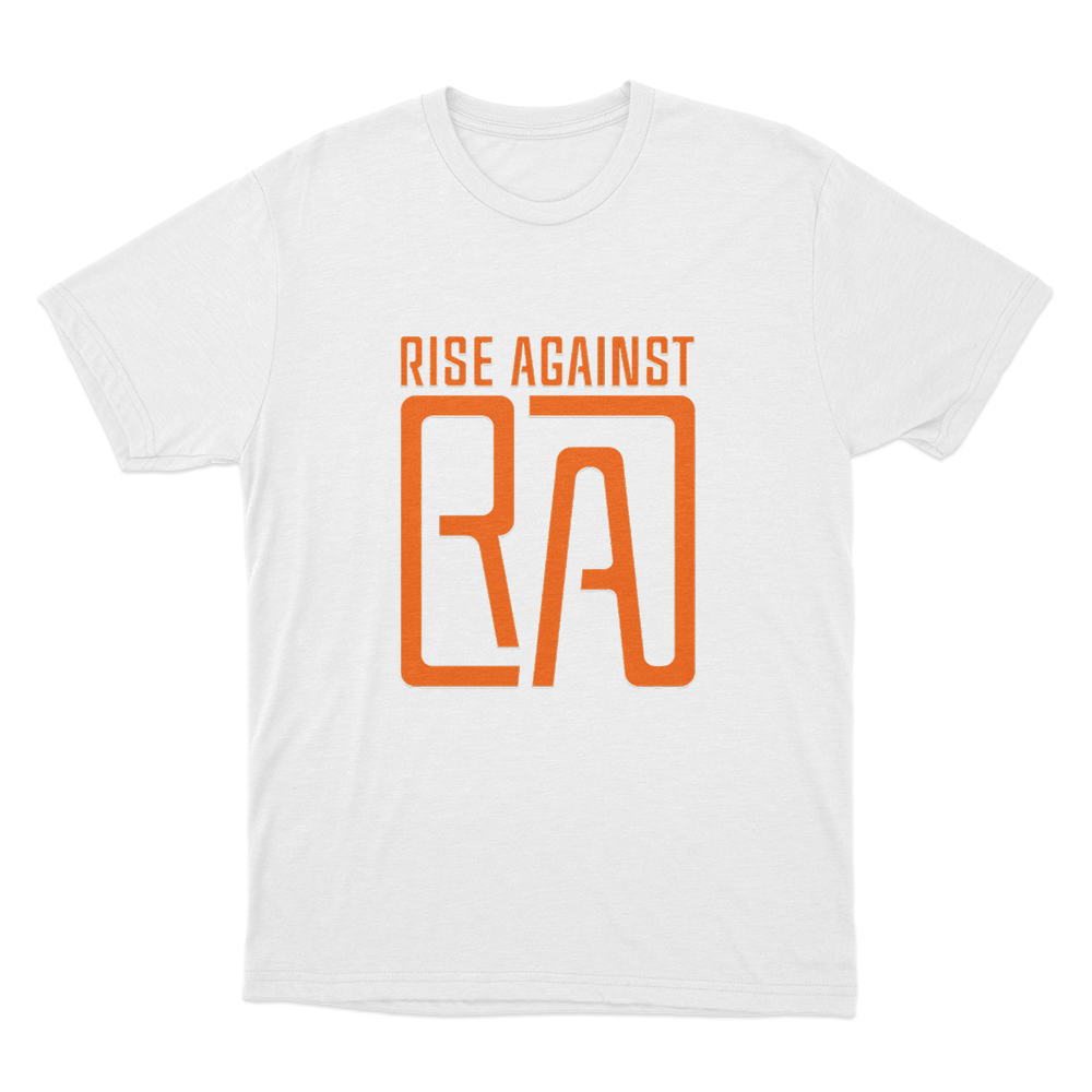 Rise Against RA Logo Unisex T Shirt White Rise Against RA Logo Unisex T Shirt White