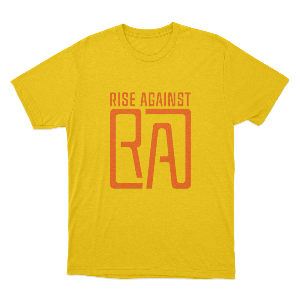 Rise Against RA Logo Unisex T Shirt Yellow Rise Against RA Logo Unisex T Shirt Yellow