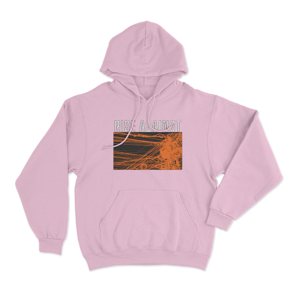 Rise Against Wire Unisex Hoodie Pink Rise Against Wire Unisex Hoodie Pink