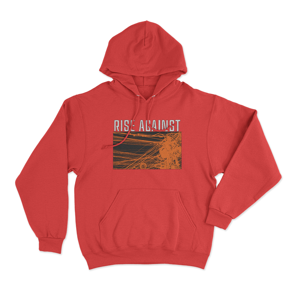 Rise Against Wire Unisex Hoodie Red Rise Against Wire Unisex Hoodie Red