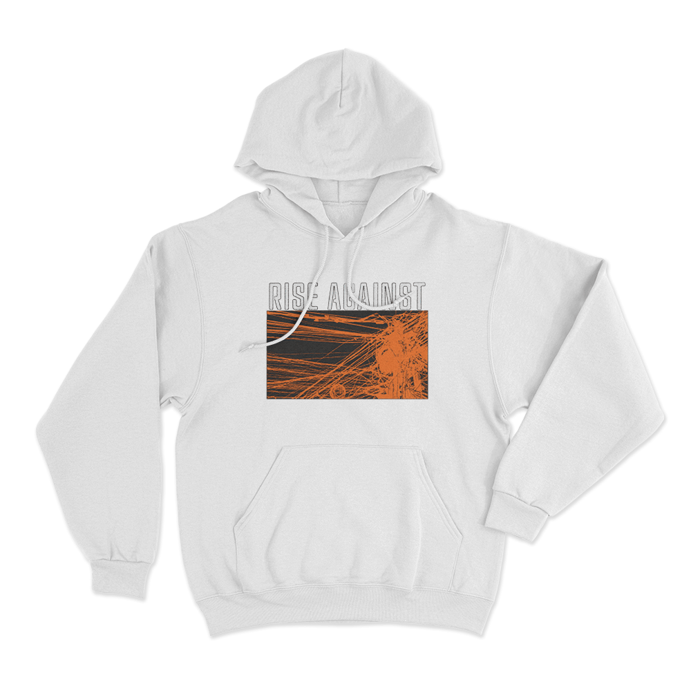 Rise Against Wire Unisex Hoodie White Rise Against Wire Unisex Hoodie White