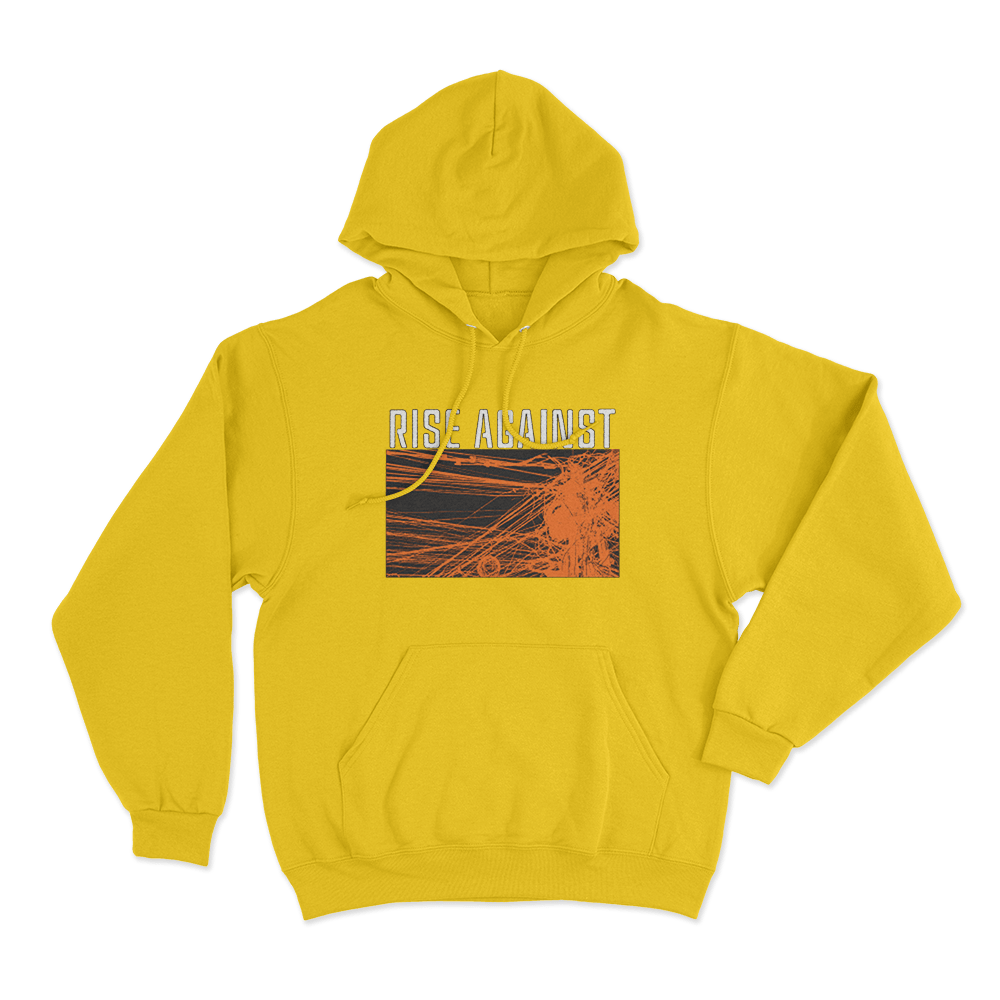 Rise Against Wire Unisex Hoodie Yellow Rise Against Wire Unisex Hoodie Yellow