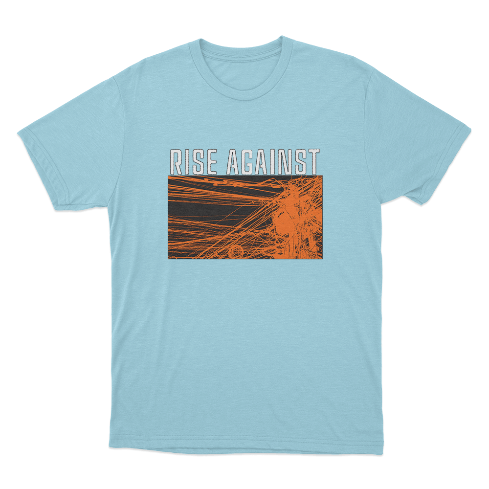 Rise Against Wire Unisex T Shirt Sky Blue Rise Against Wire Unisex T Shirt Sky Blue
