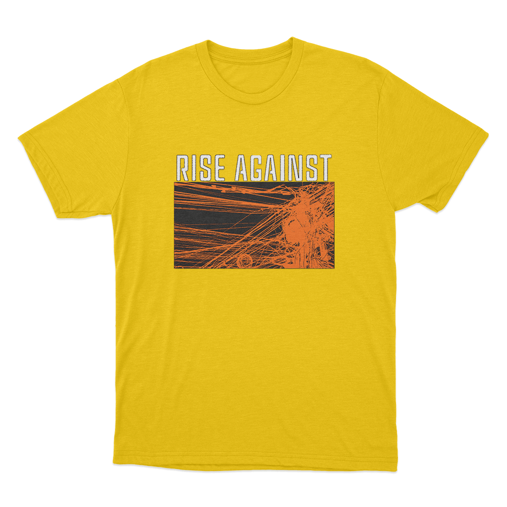 Rise Against Wire Unisex T Shirt Yellow Rise Against Wire Unisex T Shirt Yellow